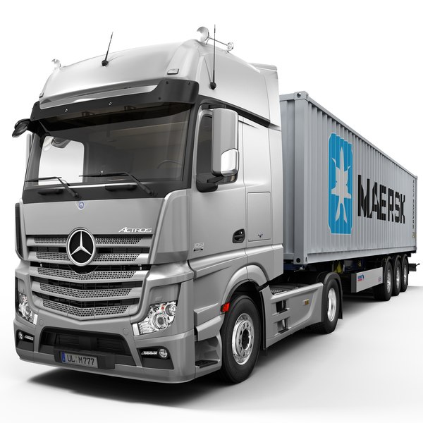 3d mercedes actros container model