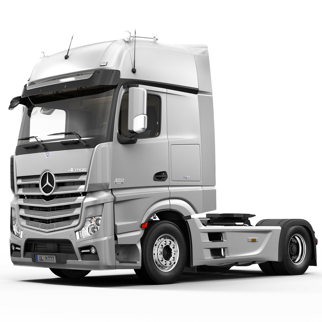 3d mercedes actros container model