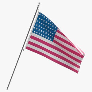 American Flag 3D Model
