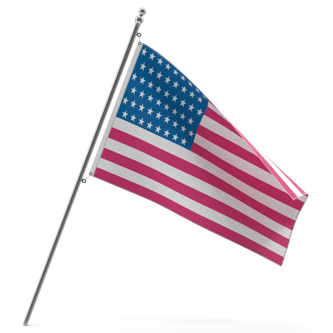 American Flag 3D Model preview