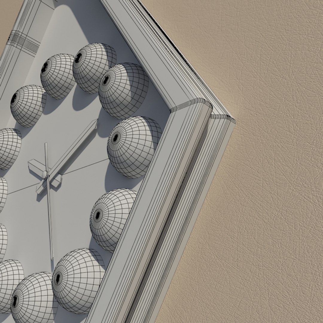 Rhombus billiard wall clock 3D model - TurboSquid 1560272
