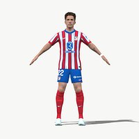 3D Rigged Giuliano Simeone Atletico Madrid 2025