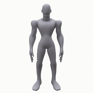 Base Mesh Cartoon Hero Man
