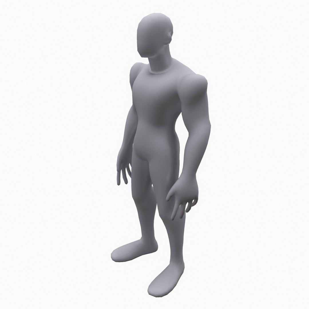 Cartoon Man Base 3D Model - TurboSquid 1403040