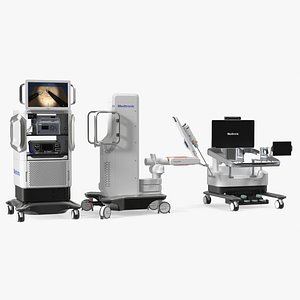 3D Soft Tissue Surgical Robot Medtronic Rigged for Cinema 4D