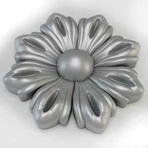 3D 3D stl model of a flower for CNC router 3D print model