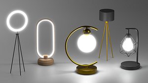 3D Lamps with glow light