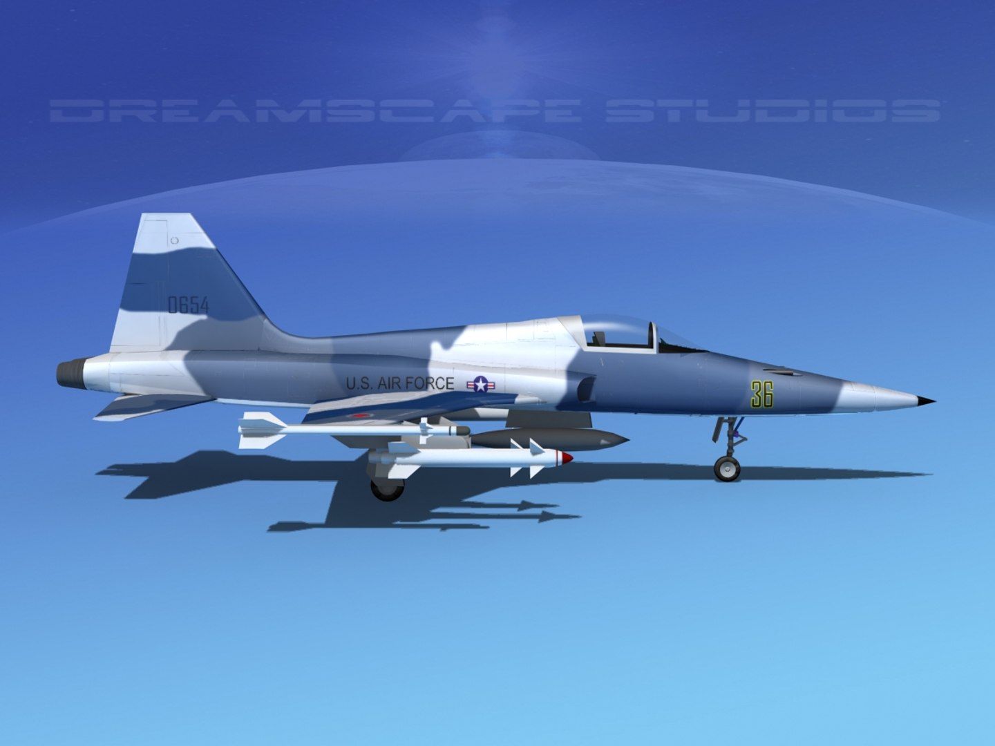 F-5 Fighter Northrop 3d Model