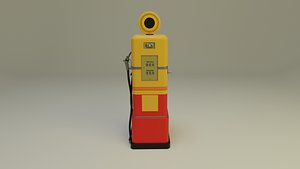 3D Gas Pump 1940s model