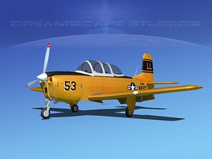 3D beechcraft t-34 mentor