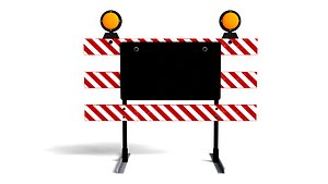Realistic Sign Board 3D Model