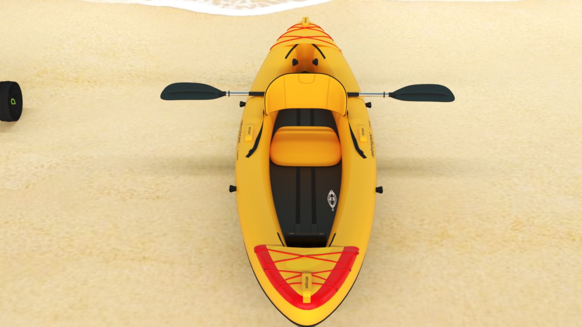 3D Retrospec Coaster Single Tandem Inflatable Kayak Model - TurboSquid ...