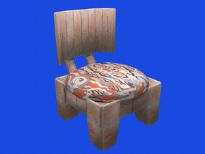 japanese chair obj
