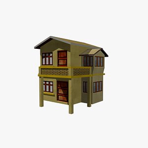 3D house structural home model
