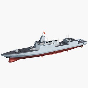 china type 052d destroyer 3d max