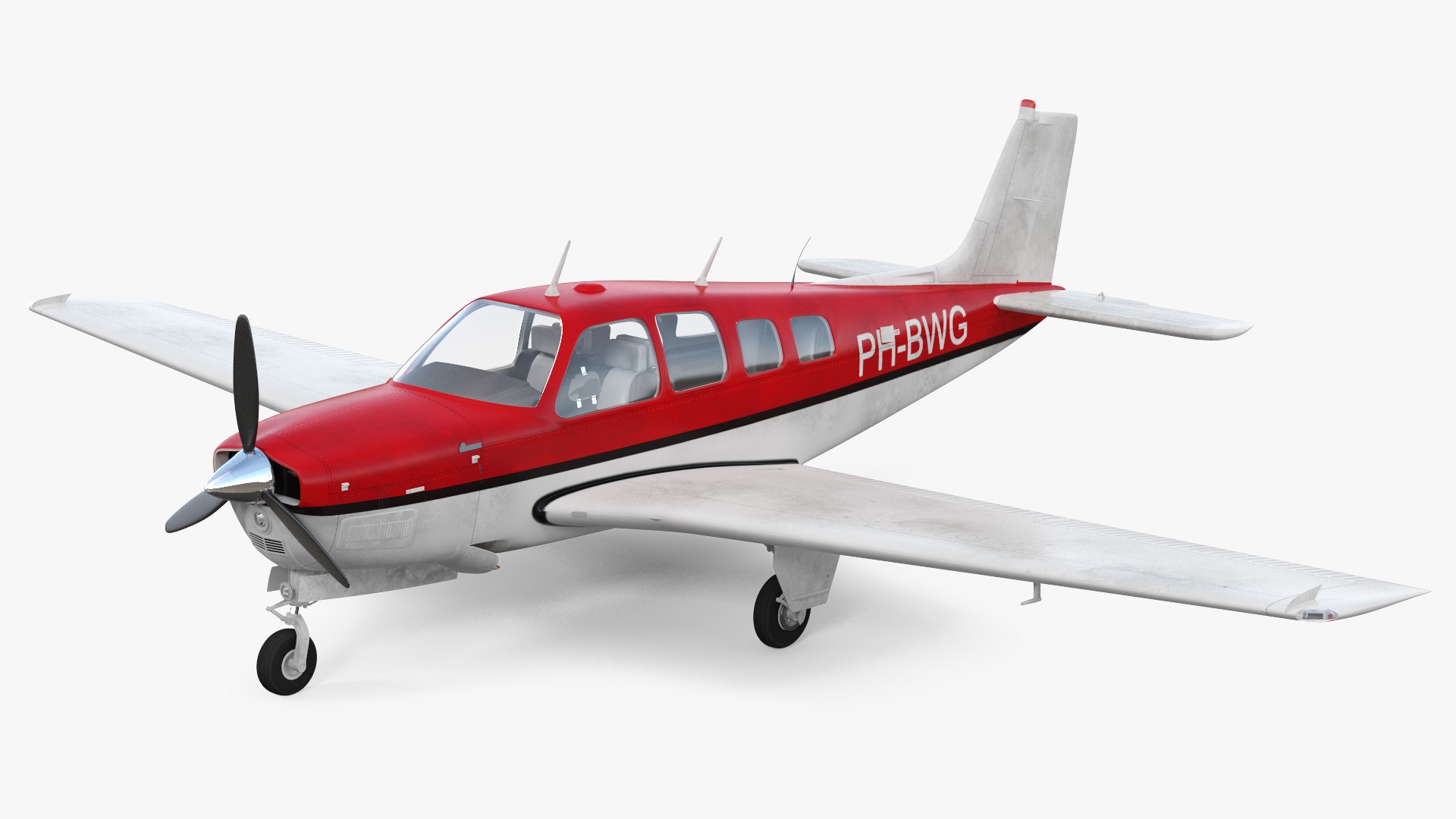 Light Civil Airplane 3D model preview