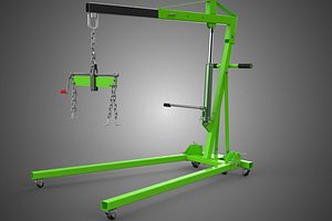 MOBILE ENGINE CRANE HOIST LIFTER STAND LEVELER BALANCER LOAD TON 3D model