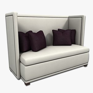 banquette seating 3d max