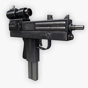 3d submachine gun model