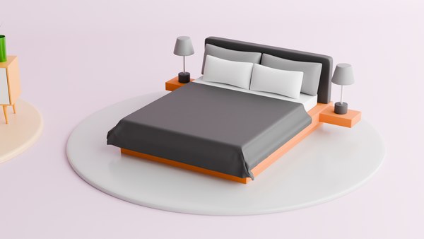 免费床3D模型下载| TurboSquid