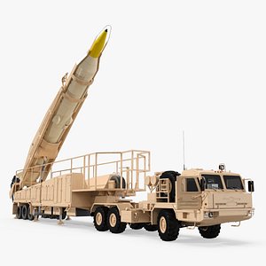 Sejjil Ballistic Missile with BAZ 64022 Hauler Rigged