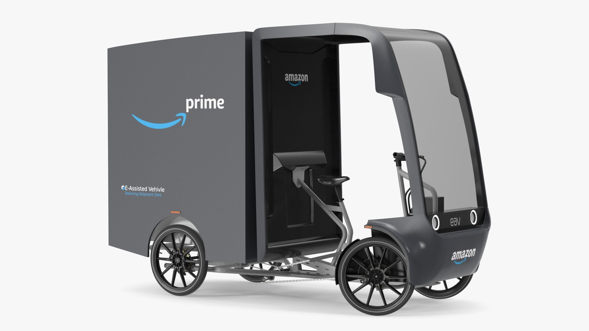 EAV Cargo Delivery Bike Amazon Rigged 3D model preview