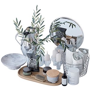 Decorative bathroom set 3D model