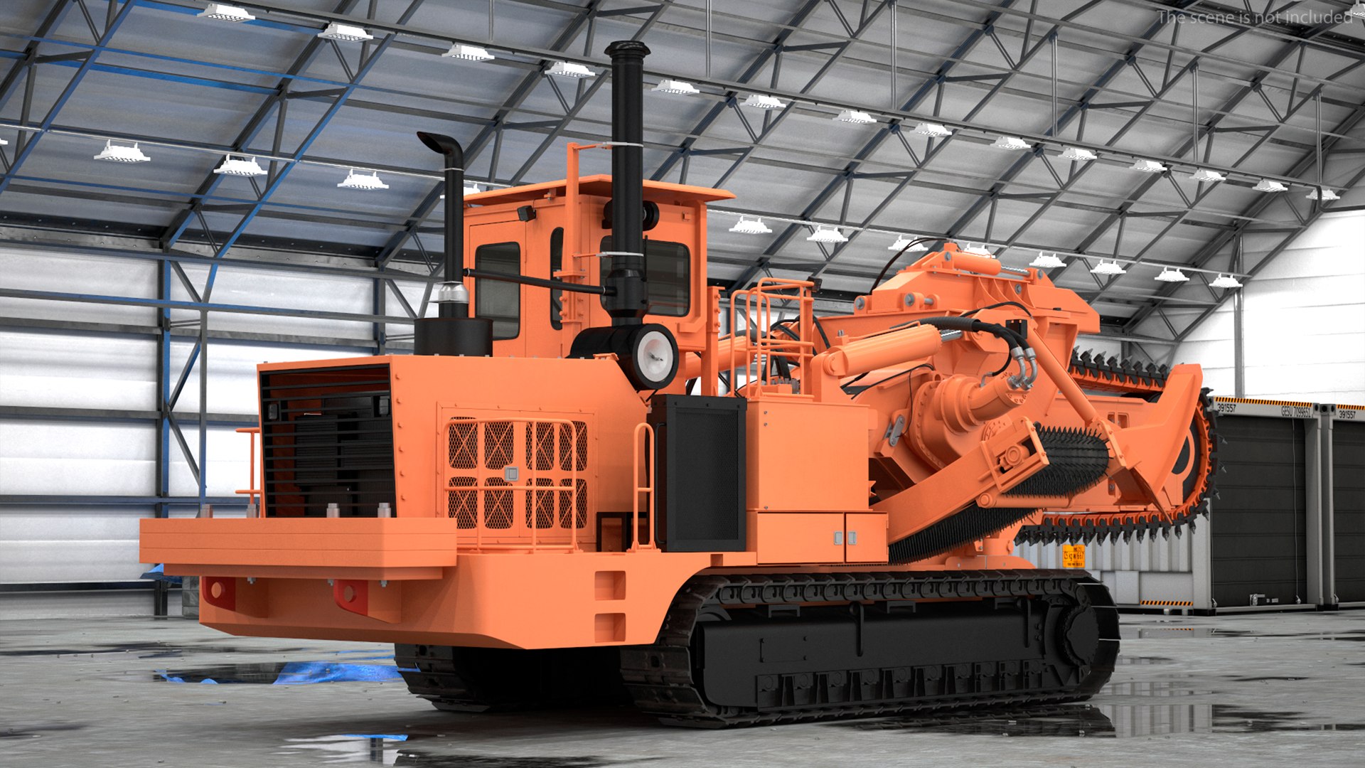 3D Model Trencher Chainsaw Machine Orange New - TurboSquid 2111475