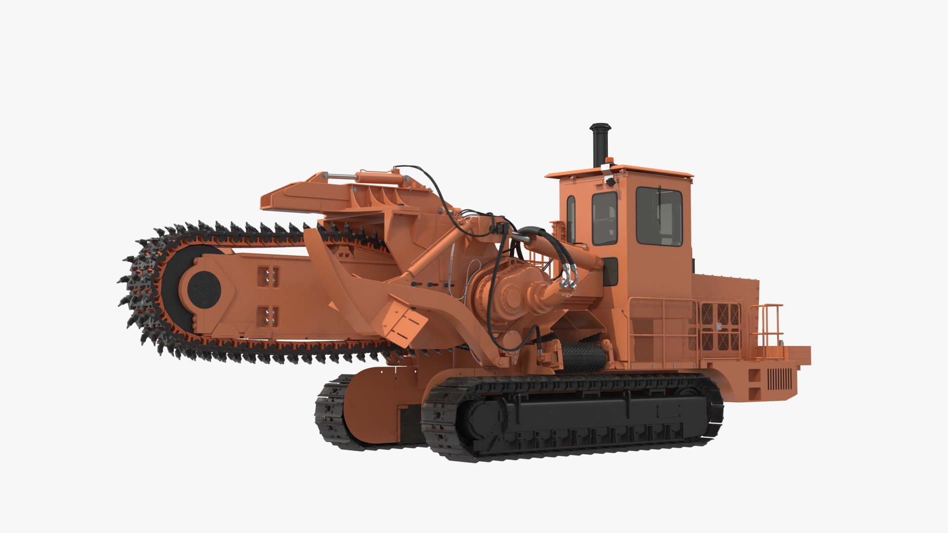 3D Model Trencher Chainsaw Machine Orange New - TurboSquid 2111475