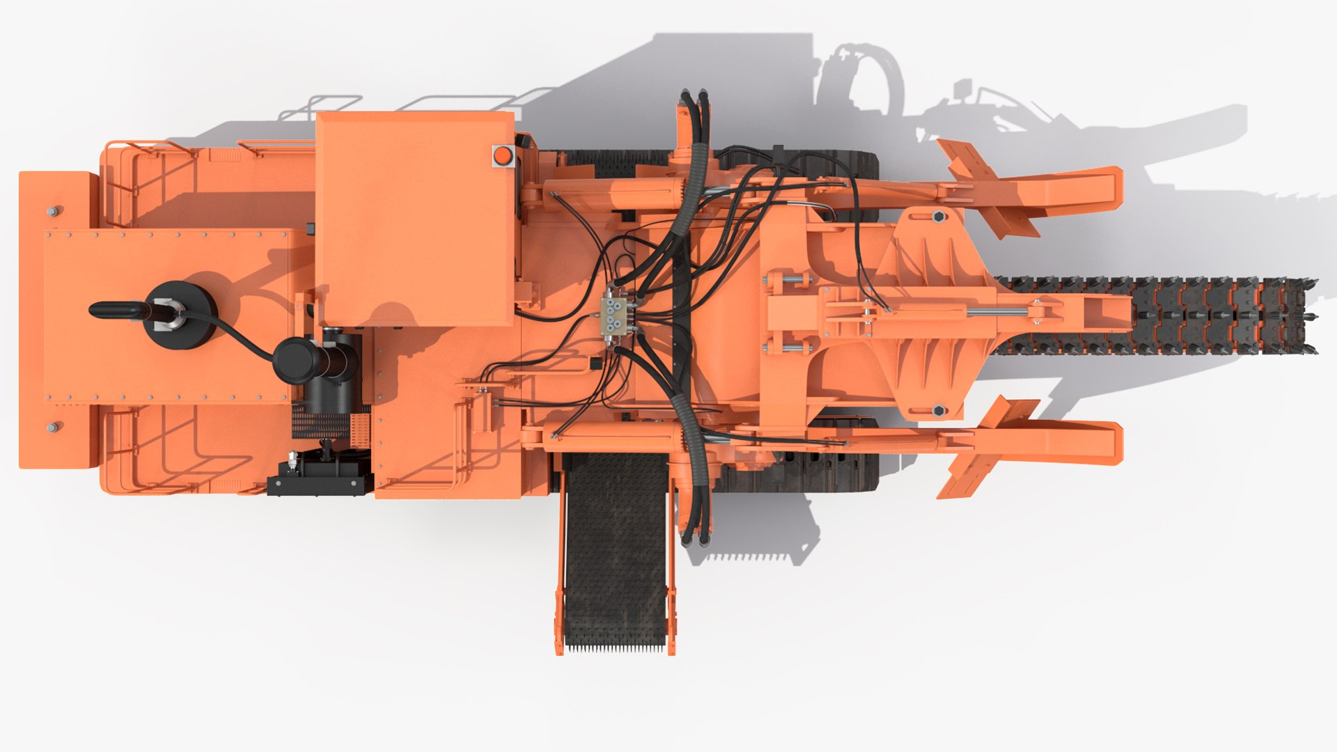 3D model Trencher Chainsaw Machine Orange New - TurboSquid 2111475