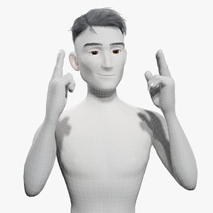 Free Stylized Cartoon Male Rigged Toon Young Man