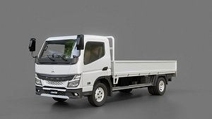 Mitsubishi Fuso Canter e City Flatbed Truck 3D model