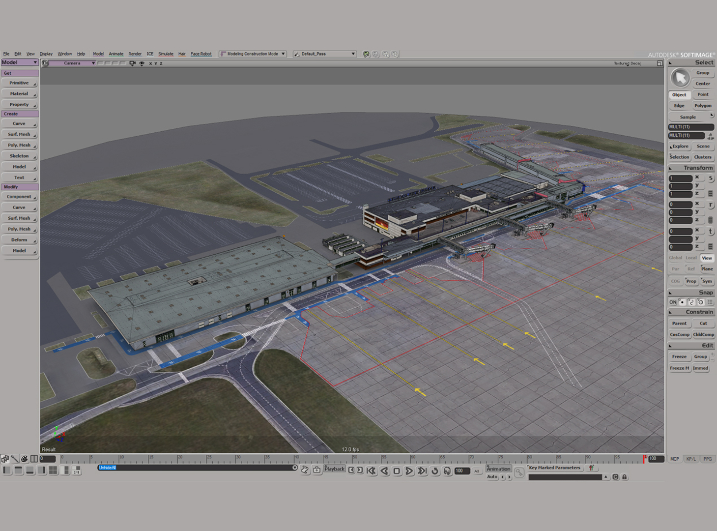 Low-poly airport terminal 3D model - TurboSquid 1171457
