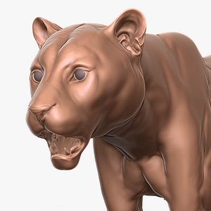 3D Leopard Primary Forms Zbrush Sculpt