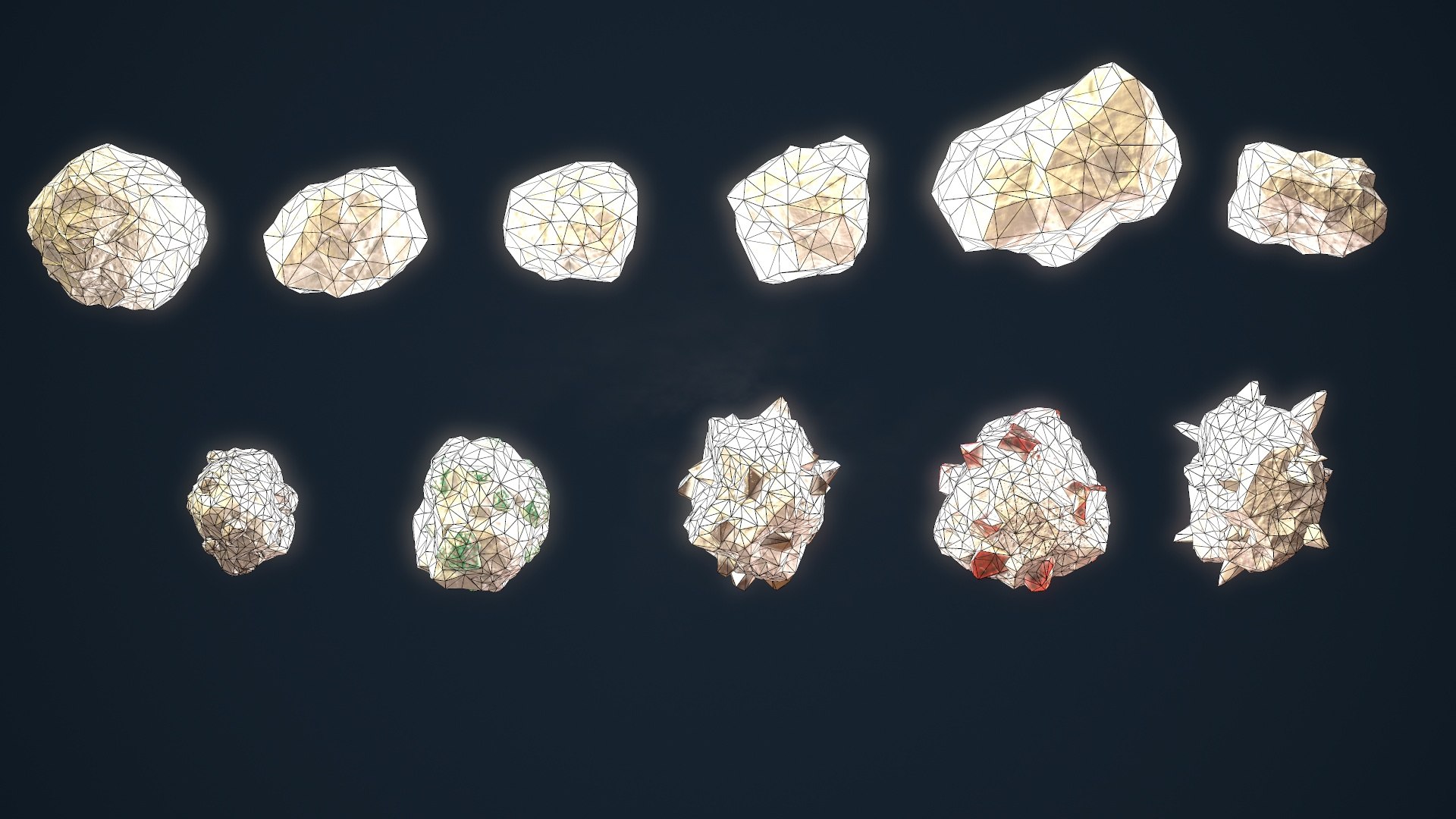3D Asteroids -Meteorite - TurboSquid 2134221