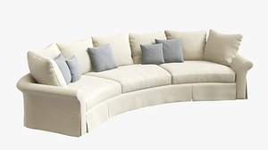 3D curved sofa