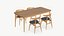 Cadeira de mesa de jantar de madeira moderna