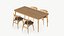 Cadeira de mesa de jantar de madeira moderna