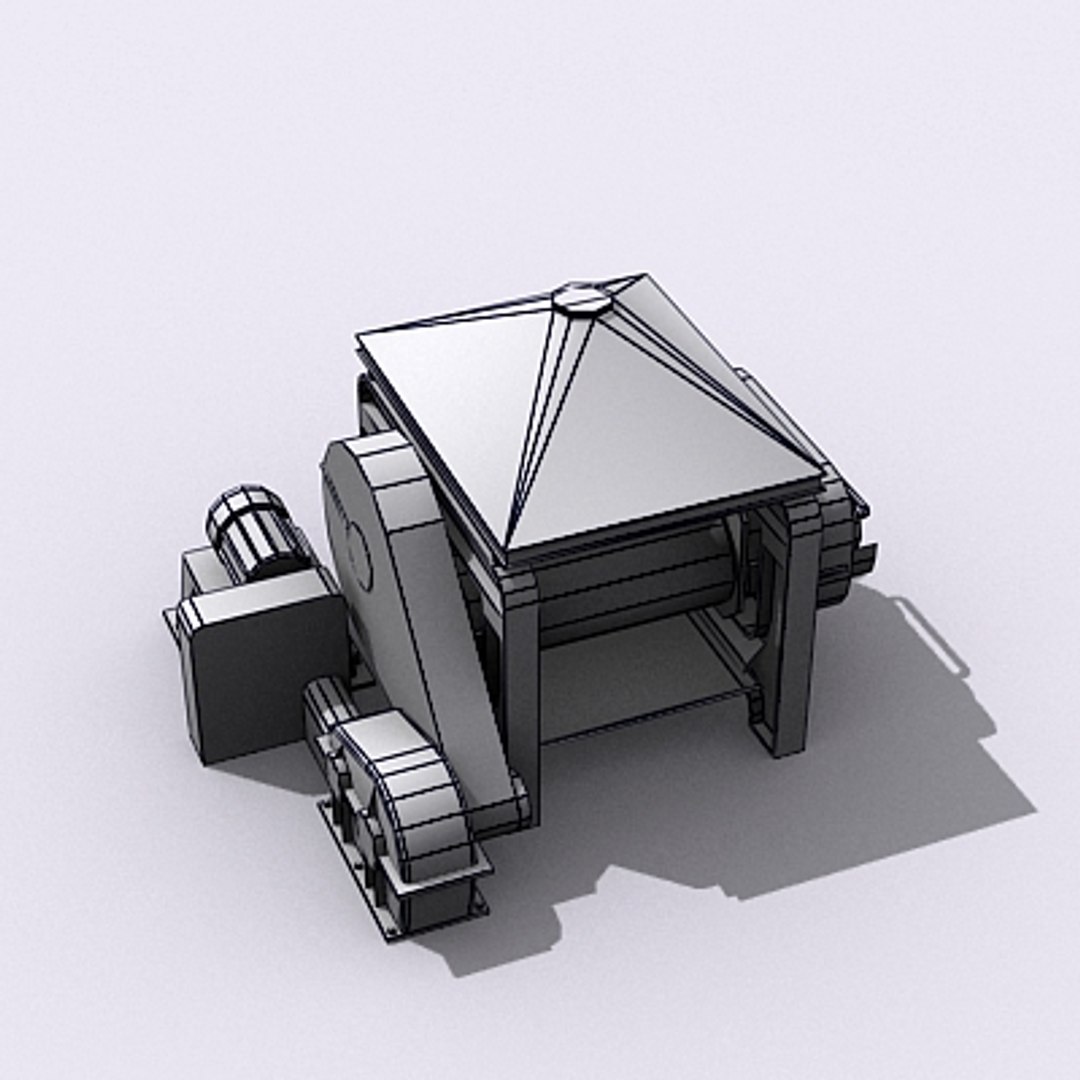 3d Low-poly Industrial Machine Model