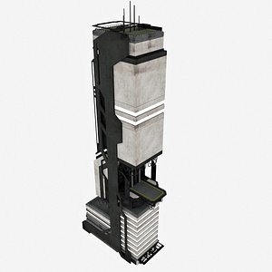 Sci Fi Building Modern City - Sci-fi Fantasy Tile 14