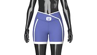 Girls Crossover Waistband Shorts With Patch