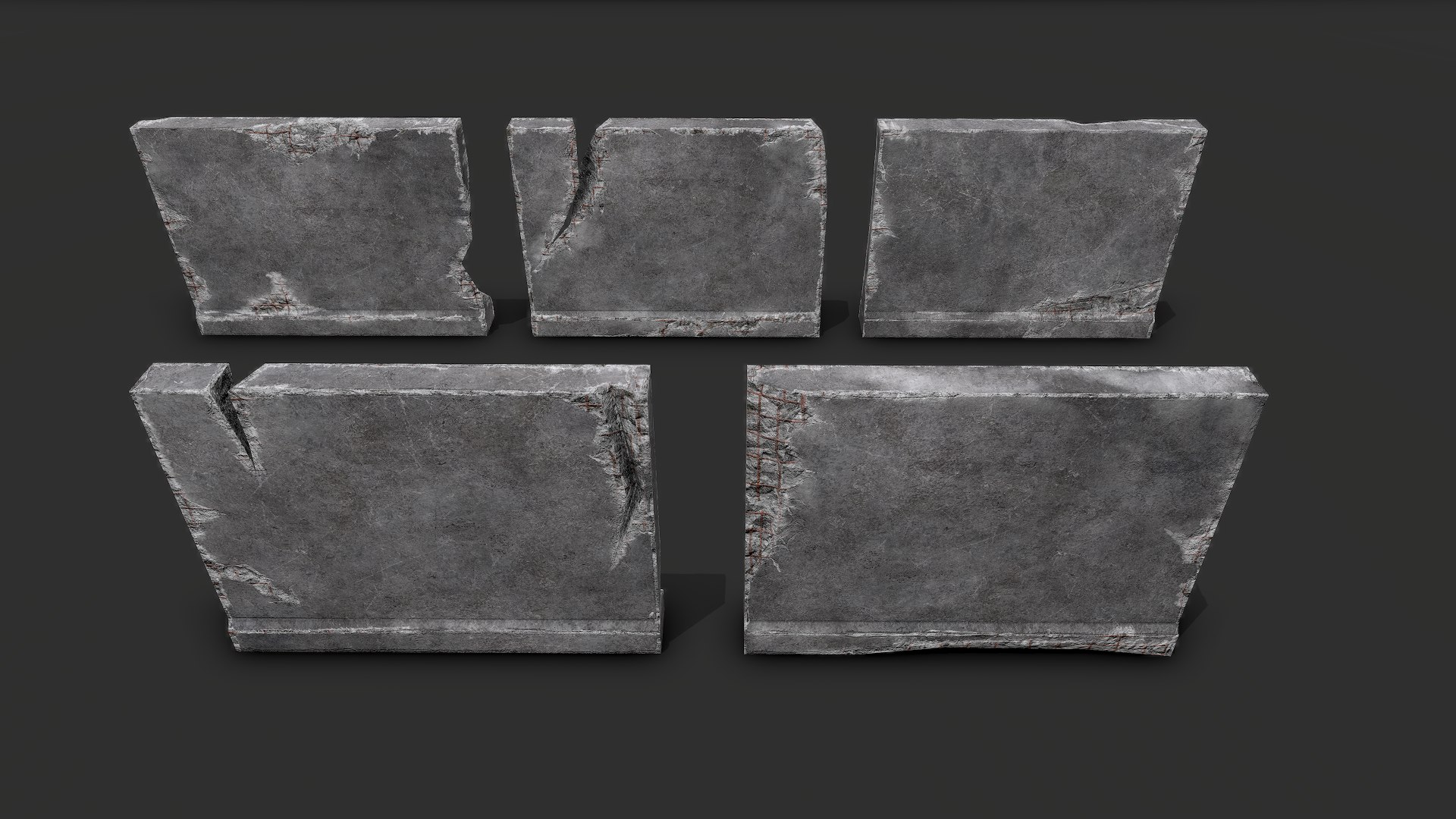 Damaged Concrete Walls 3D model https://p.turbosquid.com/ts-thumb/1q/9Lb3My/kZ/screenshot001/png/1680862519/1920x1080/fit_q87/eb76ed98c6a4e912999a5d777c2f53801967687f/screenshot001.jpg