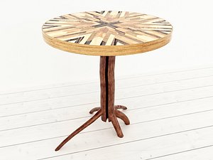wooden coffee table 3d model