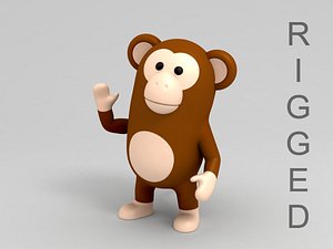 3D monkey character model