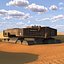 Cosechadora del desierto de ciencia ficción