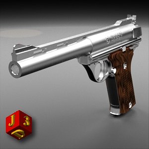 pistol 180 automag 3d model