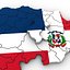 Mapa político 3D da República Dominicana