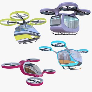 Passenger drones collection IV 2023 3D model