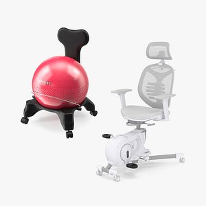 3D Office Fitness Chairs Collection