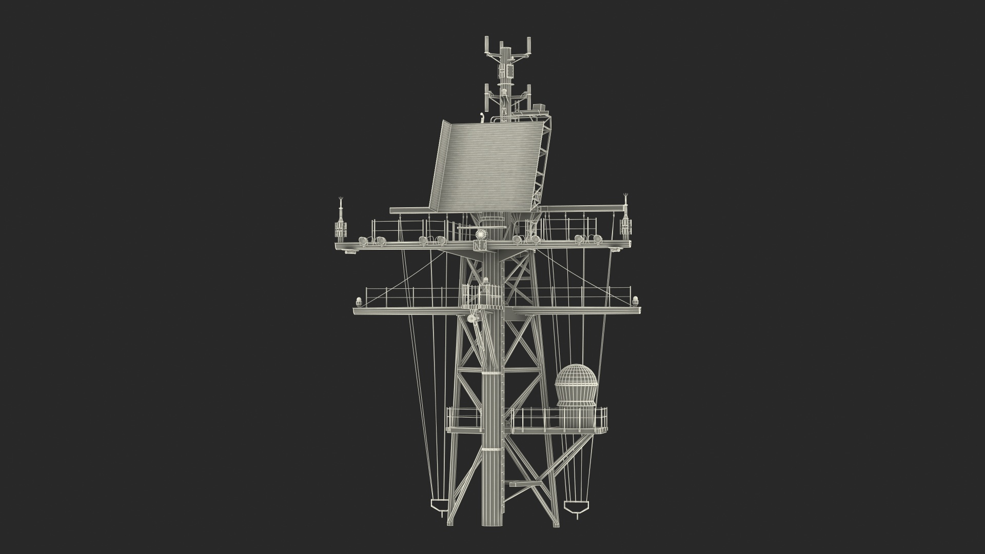 Military Ship Mast 3D - TurboSquid 1548374